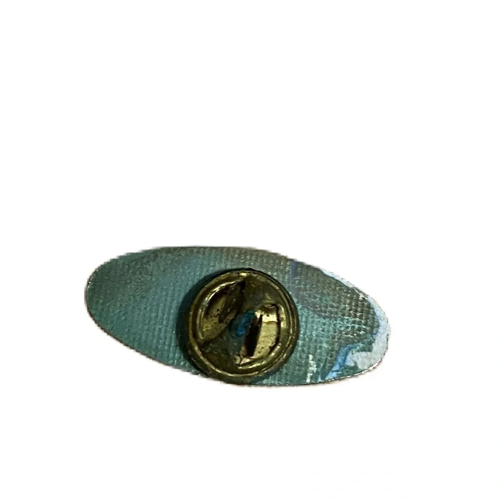 Vintage Ford Pin Oval Dealer Automotive Tractor Agriculture Blue Silver